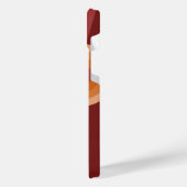 Orange Dark Maroon Red Midyear Art Pattern iPhone Hülle (Linke Seite)