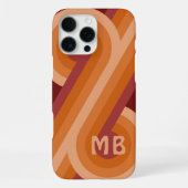 Orange Dark Maroon Red Midyear Art Pattern iPhone Hülle (Rückseite)
