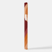 Orange Dark Maroon Red Midyear Art Pattern iPhone Hülle (Rechte Seite)