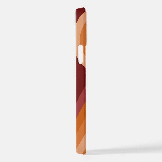 Orange Dark Maroon Red Midyear Art Pattern iPhone Hülle (Rechte Seite)