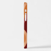 Orange Dark Maroon Red Midyear Art Pattern iPhone Hülle (Linke Seite)