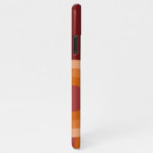 Orange Dark Maroon Red Retro Art Pattern iPhone Hülle (Rechte Seite)