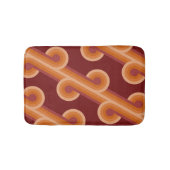 Orange Dark Maroon Red Retro Circles Art Pattern Badematte (Vorderseite)