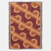 Orange Dark Maroon Red Retro Circles Art Pattern Decke (Vorderseite Vertikal)