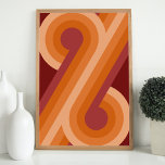 Orange Dark Maroon Red Retro Circles Art Pattern Poster<br><div class="desc">Schöne zeitgenössische rote, dunkle und hellfarbene orangefarbene geometrische Kreise und Linien Muster auf einem Maronhintergrund. Verziertes, elegantes und trendiges Hipster-Design für den extravaganten Innenarchitekten, künstlerische Modediva, beliebter angesagter Trendsetter, Vintages Retro, Jugendstil-Deko-Kunststil oder abstrakter grafischer, geometrischer Motiv-Liebhaber. Erhältlich in einer Vielzahl moderner Wohngestaltungen für diejenigen, die ihr Elternschlafzimmer, ihre Küche, ihr...</div>