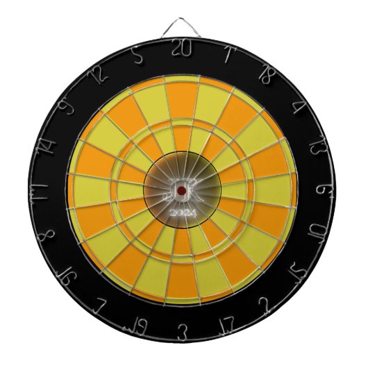 Orange Dark Yellow Black Dartboard 2024 Dartscheibe (vorne)
