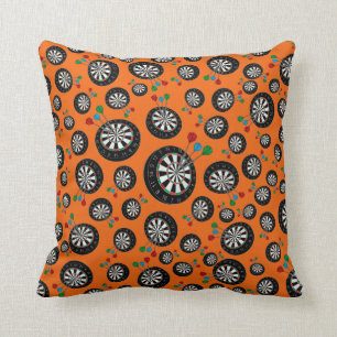 Orange Dartboardmuster Kissen