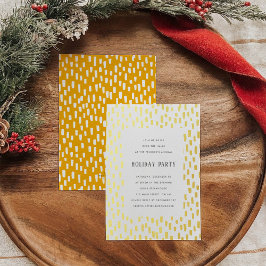 Orange Dashely Golden Holiday Party Gold Folieneinladung