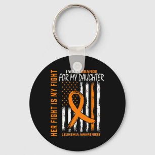 Orange Daughter Leukemia Cancer Awareness American Schlüsselanhänger
