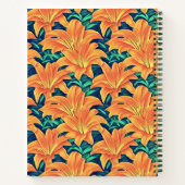 Orange Day Lilies mit Green Blätter Journal Notizblock (Rückseite)