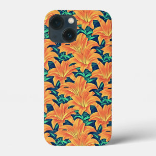 Orange Day Lilies mit grünen Blätter Case-Mate iPhone Hülle