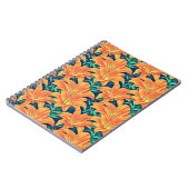 Orange Day Lilies mit grünen Blätter Notizblock (Linke Seite)