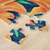 Orange Day Lilies mit grünen Blätter Puzzle (Seite)