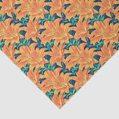 Orange Day Lilies mit grünen Blätter Seidenpapier (Ausschnitt)