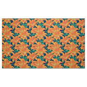 Orange Day Lilies mit grünen Blätter Stoff (Fat Quarter (45,7 x 55,9 cm))