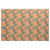 Orange Day Lilies mit grünen Blätter Stoff (Fat Quarter (45,7 x 55,9 cm))