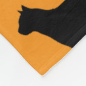 Orange Decke mit schwarzem Katzenmuster – Gemütlic (Ecke)