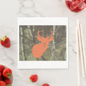 Orange Deer Head Camouflage Jagen zum Geburtstag N Serviette (Beispiel)