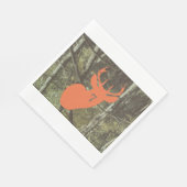 Orange Deer Head Camouflage Jagen zum Geburtstag N Serviette (Ecke)