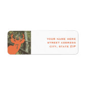 Orange Deer Junting Birthday Party Address Labels (Vorne)