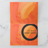 Orange Dekade 90. Geburtstag Karte (Innenseite)