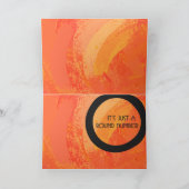 Orange Dekade 90. Geburtstag Karte (Innenseite)