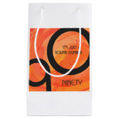 Orange Dekade 90. Geburtstag Kleine Geschenktüte (Vorderseite)