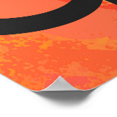 Orange Dekade 90. Geburtstag Poster (Ecke)