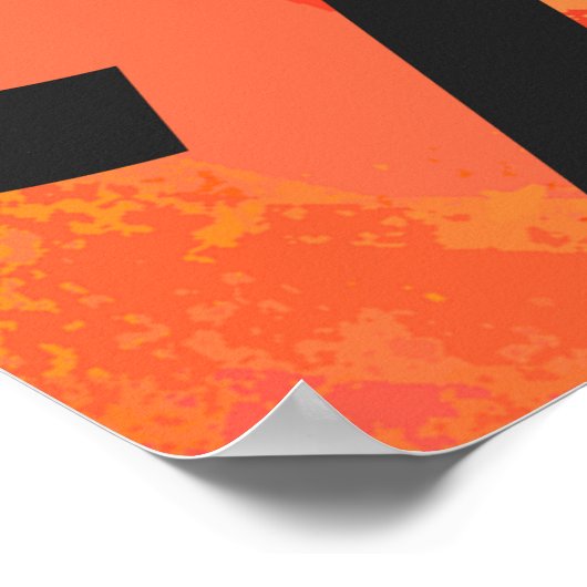 Orange Dekade Geburtstag Poster (Ecke)