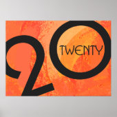 Orange Dekade Geburtstag Poster (Vorne)