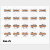 Orange Deko Blühe Wedding Stickers (Blatt)