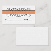 Orange Deko Blühte Platzkarte (Vorne/Hinten)