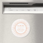 Orange Deko Retro Save the Date Magnet (In Situ (Geschirrspüler))