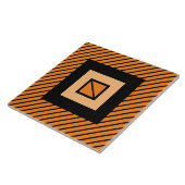 Orange Deko Zebra Tile Fliese (Seite)