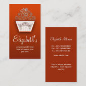 orange dekorative moderne Kuchen-Visitenkarte Visitenkarte (Vorne/Hinten)