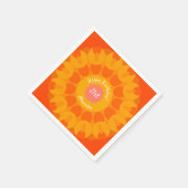 Orange Delight Kaleidoscope Napkins Serviette (Ecke)