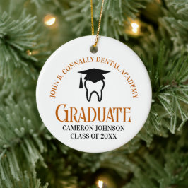 Orange Dental School Custom Abschluss Christmas Keramik Ornament