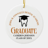 Orange Dental School Custom Abschluss Christmas Keramik Ornament (Vorne)