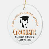 Orange Dental School Custom Abschluss Christmas Keramik Ornament (Links)