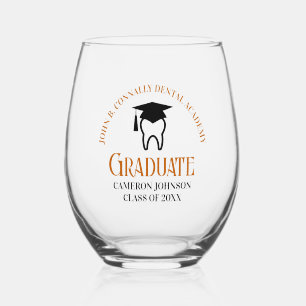 Orange Dental School Custom Dentist Abschluss Weinglas Ohne Stiel