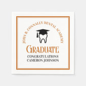 Orange Dental School Custom Graduation Party Serviette (Vorderseite)