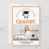 Orange Dental School Foto Custom Abschluss Ankündigung (Vorderseite)