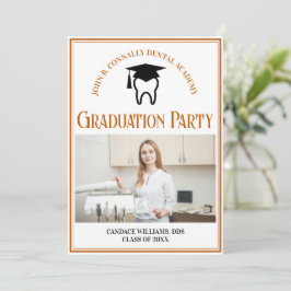 Orange Dental School Foto Custom Graduation Party Einladung