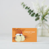 Orange der Cartoon-Katzen-| Visitenkarte (Stehend Vorderseite)