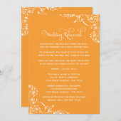 Orange der Hochzeits-Proben-und Einladung (Vorne/Hinten)