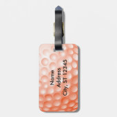 Orange des Golf-T-Shirt-| Gepäckanhänger (Rückseite vertikal)