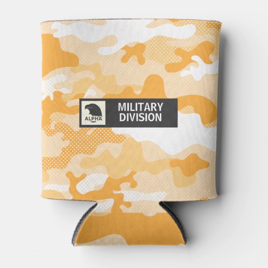 Orange Deser Camouflage Pattern Beverage Insulator Dosenkühler (Vorderseite)