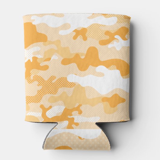 Orange Deser Camouflage Pattern Beverage Insulator Dosenkühler (Rückseite)