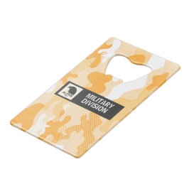 Orange Desert Camouflage Polka Dot Pattern Geldbeutel Flaschenöffner