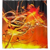 Orange Design Duschvorhang (Vorderseite)